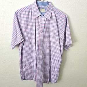 3/$30 Haggar Clothing Mens Collared Stretch Button Down Shirt